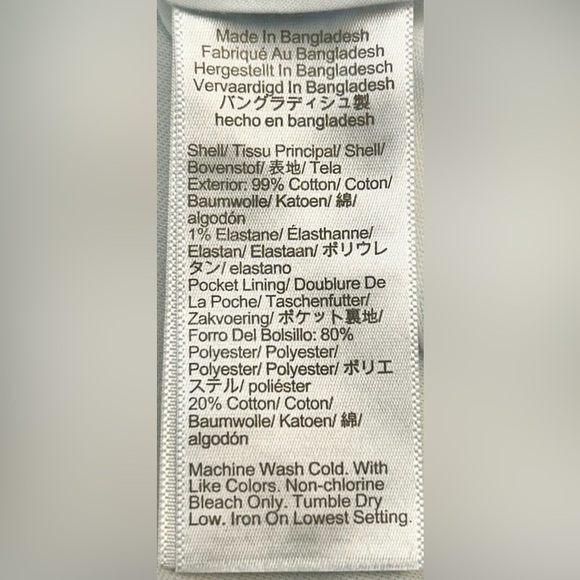 NWT J. Crew Factory White 5" Flex Chino Short, Size 38 - Picture 8 of 9